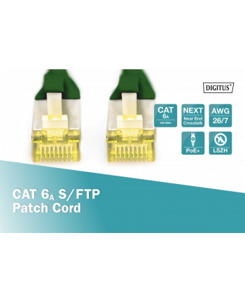 DIGITUS CAT 6A S-FTP patch cable Cu LSZH AWG 26/7 length 1 m color green