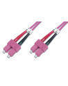 DIGITUS Kabel krosowy (patch cord) światłowodowy SC/SC dplx MM 50/125 OM4 LSOH 1m fioletowy - nr 5