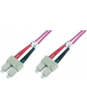 DIGITUS Kabel krosowy (patch cord) światłowodowy SC/SC dplx MM 50/125 OM4 LSOH 2m fioletowy - nr 10