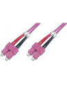DIGITUS Kabel krosowy (patch cord) światłowodowy SC/SC dplx MM 50/125 OM4 LSOH 2m fioletowy - nr 12
