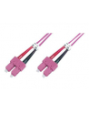 DIGITUS Kabel krosowy (patch cord) światłowodowy SC/SC dplx MM 50/125 OM4 LSOH 2m fioletowy - nr 3