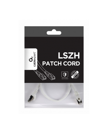GEMBIRD PP6A-LSZHCU-W-0.5M patchcord RJ45 cat.6A SFTP LSZH 0.5m biały