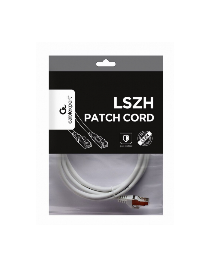 GEMBIRD PP6A-LSZHCU-W-2M patchcord RJ45 cat. 6A SFTP LSZH 2m biały główny