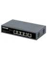 INTELLINET PoE-Powered 5-Port Gigabit Switch with PoE Passthrough One PoE++/4PPoE PD PoE Port with 95W Four PSE PoE ports up to 65W - nr 1