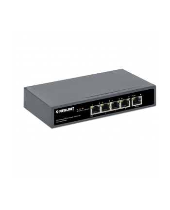 INTELLINET PoE-Powered 5-Port Gigabit Switch with PoE Passthrough One PoE++/4PPoE PD PoE Port with 95W Four PSE PoE ports up to 65W