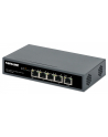 INTELLINET PoE-Powered 5-Port Gigabit Switch with PoE Passthrough One PoE++/4PPoE PD PoE Port with 95W Four PSE PoE ports up to 65W - nr 35