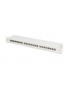 DIGITUS Patch Panel 19inch 24Port Cat6 shielded grey RAL7035 cableinstallation about LSA 10GBit up to 500 MHZ - nr 20