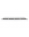 DIGITUS CAT 6A Class EA patch panel shielded 0.5U 24-port RJ45 incl. dust cover 8P8C color grey RAL 7035 - nr 1