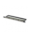 DIGITUS Patch Panel 19inch 24Port Cat6 shielded 0.5U Kolor: CZARNY cable installation about LSA with dust protection - nr 1