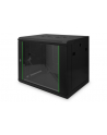 DIGITUS DN-19 09-U-EC-SW 9U wall mounting cabinet 505x600x450mm color Kolor: CZARNY RAL 9005 - nr 11