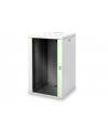 DIGITUS 19inch wall cabinet 20H SoHoline RAL7035 grey without tray H998xB600xT560mm - nr 26