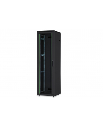 DIGITUS Network cabinet 19Inch 22U H21164mmxB600mmxT600mm Kolor: CZARNY RAL 9005 with glass door incl. 28xSreew-Set up to 600KG IP40