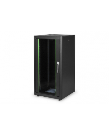 DIGITUS 22U network rack Dynamic Basic 1155x600x600mm color Kolor: CZARNY RAL 9005 with Glass Front door