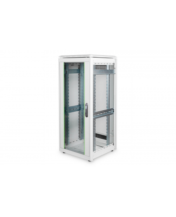 DIGITUS Network cabinet 19inch 26U grey 6/8 H1342mmxB600mmxT600mm with glass door incl. 28xSreew-Set up to 600KG