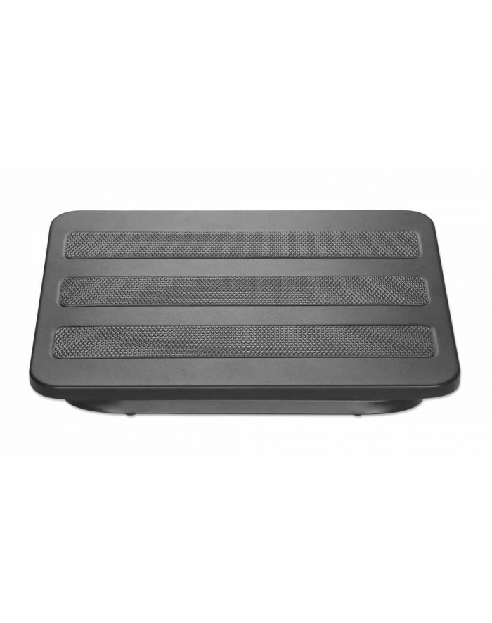 MANHATTAN Ergonomic Adjustable Footrest Under-Desk Comfort and Productivity Enhancer 300 x 380mm 12 x 15in. Rubberized Surface Black główny