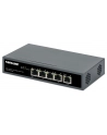 INTELLINET PoE-Powered 5-Port Gigabit Switch with PoE Passthrough One PoE++/4PPoE PD PoE Port with 95W Four PSE PoE ports up to 65W - nr 6