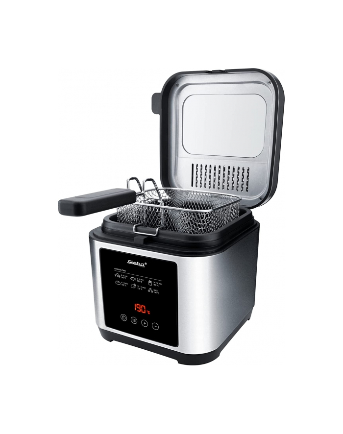 Steba HF 8000 FAMILY Hot Air Fryer, Stainless Steel / Black