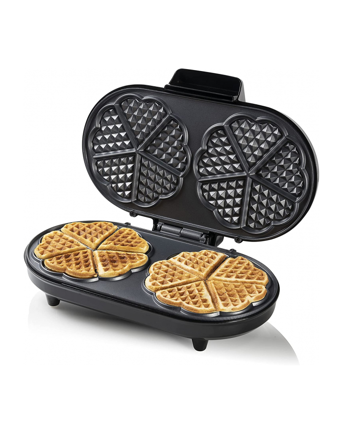 Bestron double heart waffle maker ADWM730CO - 1200W, copper główny