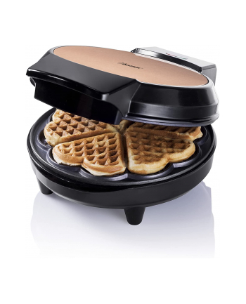 Bestron heart waffle maker AWM700CO, waffle maker (copper/Kolor: CZARNY)