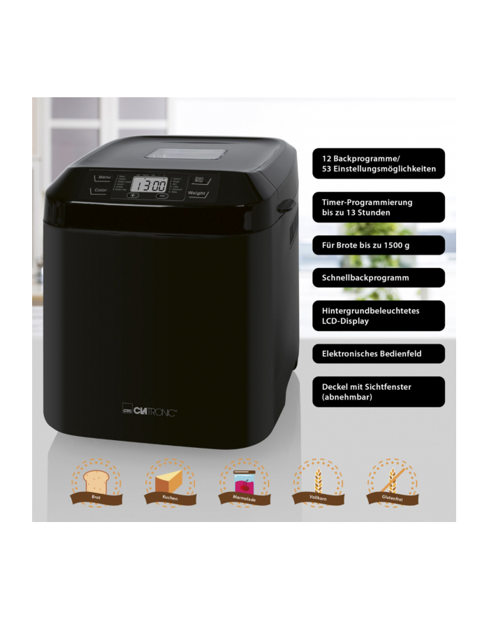 Clatronic bread maker BBA 3774 Kolor: CZARNY - 550W 3L główny