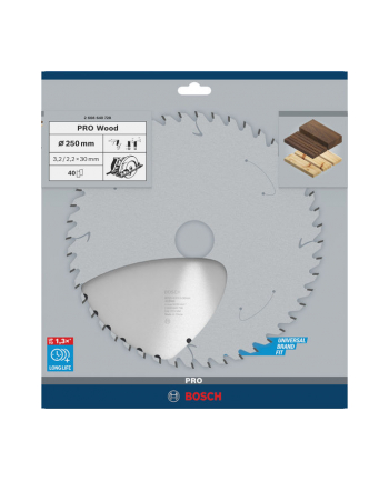 Bosch Powertools circular saw blade Optiline Wood H 250x30-40 - 2608640728