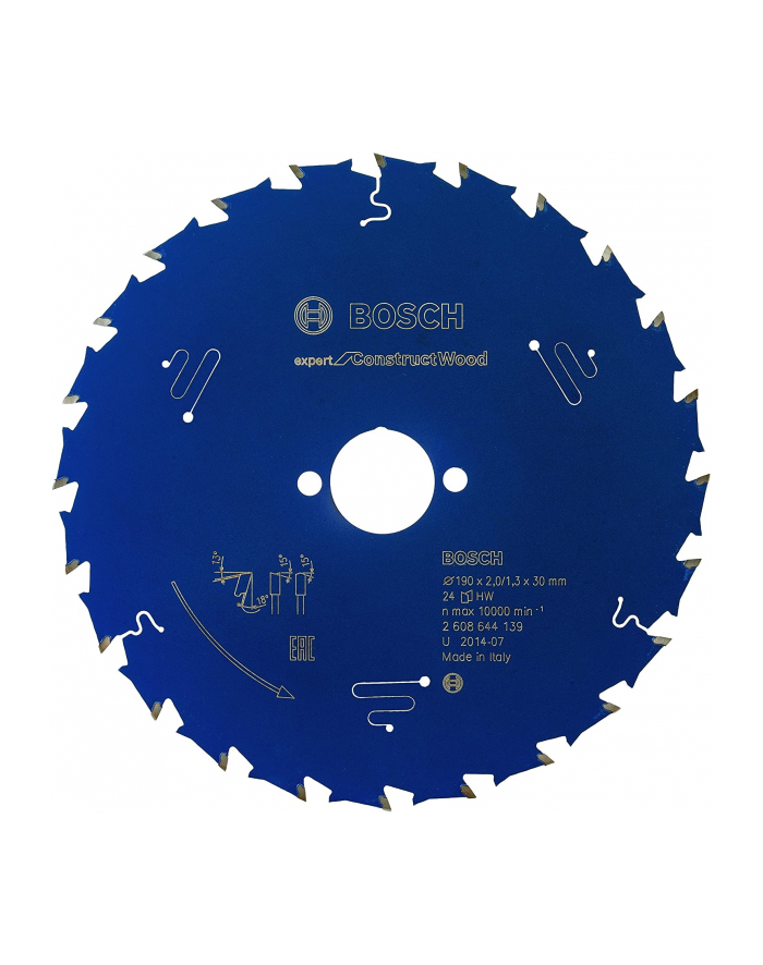 Bosch Powertools circular saw blade Expert for Construct Wood H 190x30-24 - 2608644139 główny
