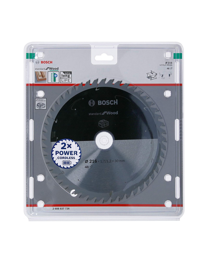 Bosch Powertools circular saw blade Standard for Wood, 216mm - 2608837726 główny