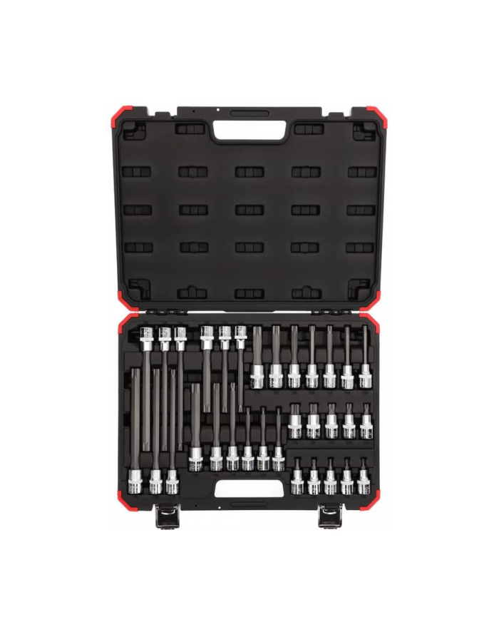 GEDORE Red screwdriver socket set, 1/2 (Kolor: CZARNY/red, 32 pieces, TORX, in case) 3301577 główny