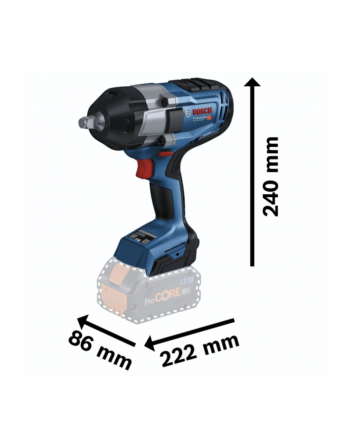 Bosch Powertools cordless impact wrench BITURBO GDS 18V-1000 Professional solo, 18V - 06019J8301 główny