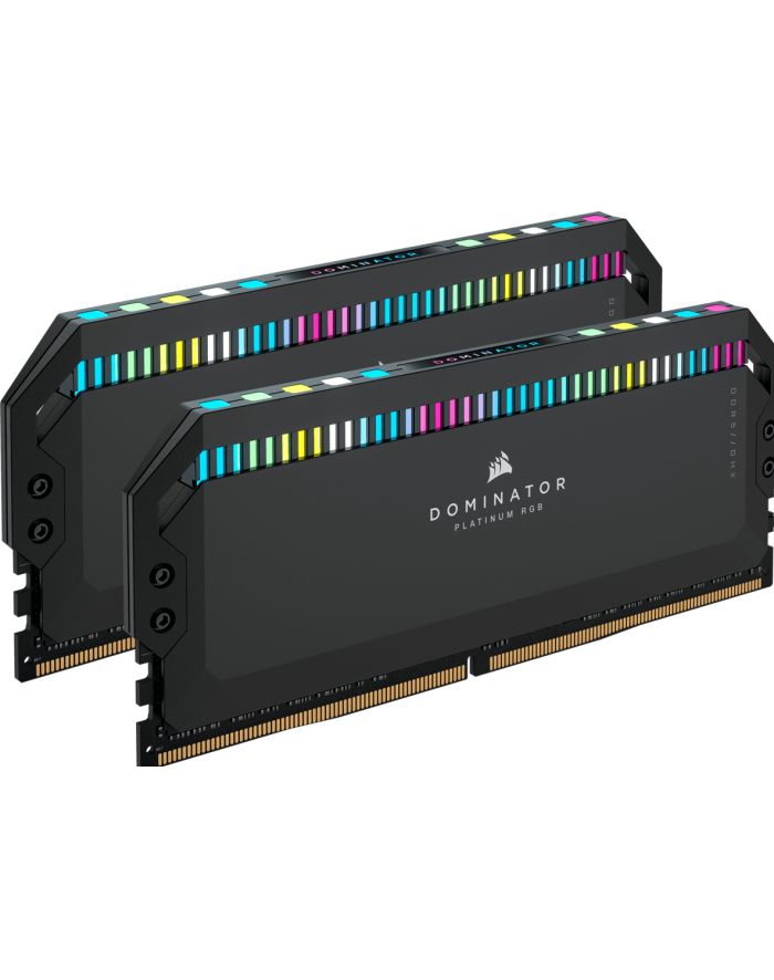CORSAIR DOMINATOR PLATINUM RGB DDR5 32GB 2x16GB 6000MHz DIMM Unbuffered 36-38-38-76 OC PMIC XMP 3.0 DDR5 Black Heatspreader RGB LED główny