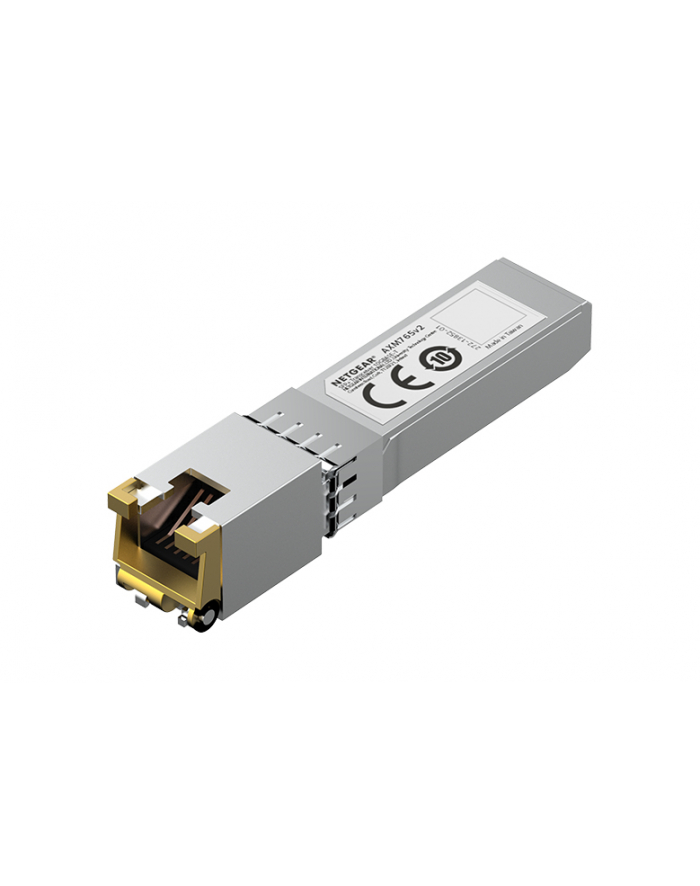 NETGEAR 10GBASE-T SFP+ Transceiver AXM765v2 delivers 10G copper connectivity with CAT6a or CAT7 cabling up to 80 meters główny