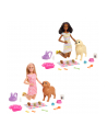 Barbie doll (brunette) with dog + puppies - HCK76 - nr 10