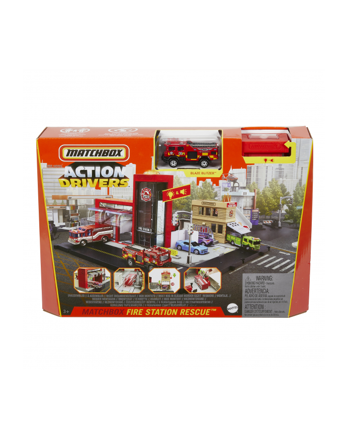 Matchbox Fire Station Playset w. Lights - and Sounds, HBD76 główny