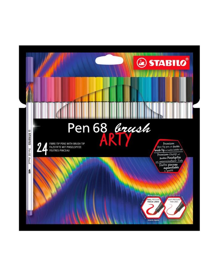 Flamaster STABILO Pen 68 brush etui kartonowe 24 szt. ARTY 568/24-21-20 główny