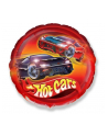 Balon foliowy 18 cali FX - Samochody Hot Cars (okrągły), pakowany GoDan - nr 1