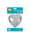 Balon foliowy '';Serce'';, srebrne 18''; GoDan - nr 1