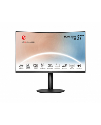 msi Monitor 27 cali Modern MD271CP CURVE/LED/FHD/NonTouch/75Hz/czarny