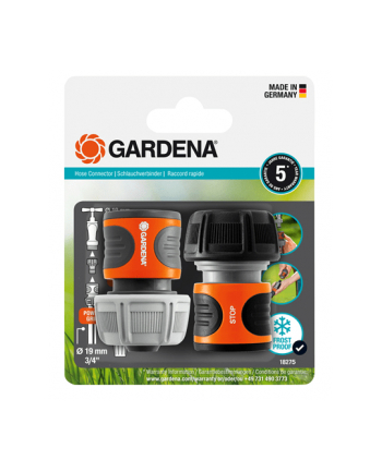 GARD-ENA Hose Connector Set 19mm (3/4) (grey/orange)