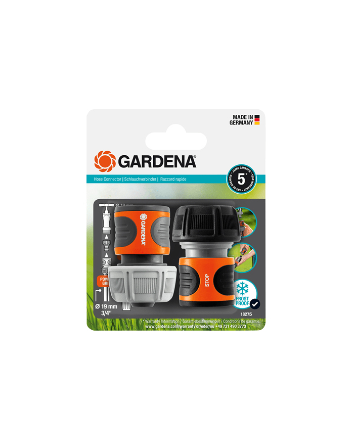 GARD-ENA Hose Connector Set 19mm (3/4) (grey/orange) główny