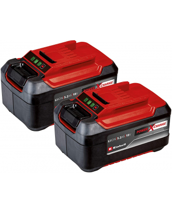 Einhell 2x 18V 5.2Ah PXC twin pack, battery (Kolor: CZARNY/red, 2 pieces)