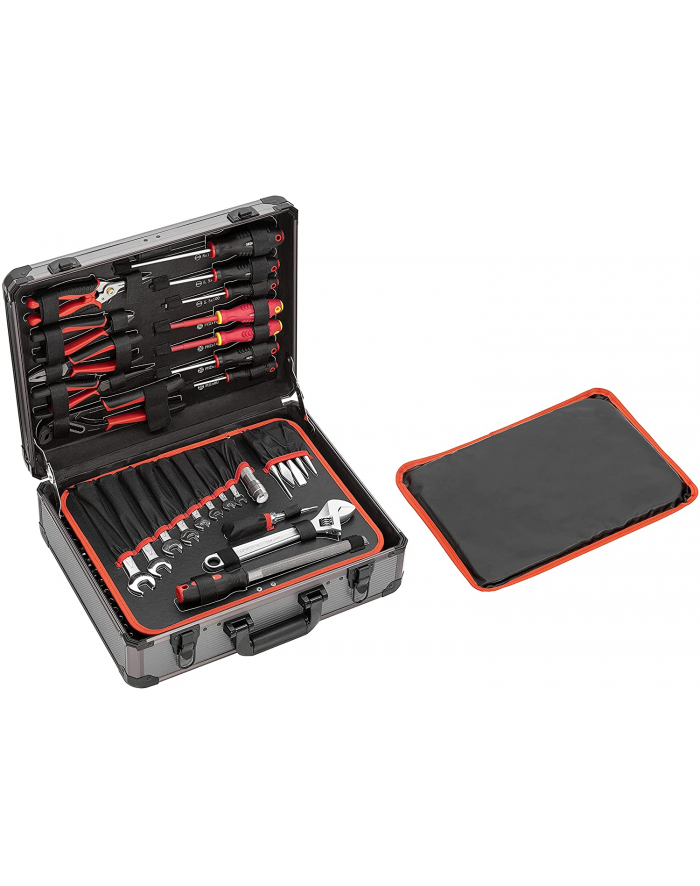GEDORE red ALLROUND universal set in aluminum case, 138 pieces, tool set (with reversible ratchet, SW 8mm - 24mm) główny