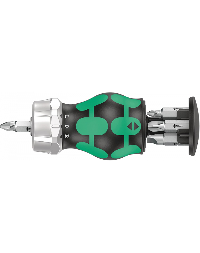 Wera Kraftform compact stubby magazine RA 3, socket wrench (Kolor: CZARNY/green, 7 pieces, with ratchet function) 05008885001 główny