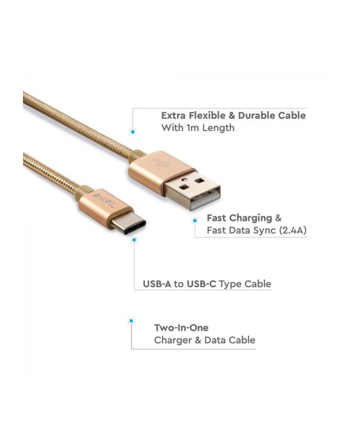 v-tac Kabel USB M - USB Typ-C M 1M 2.4A główny