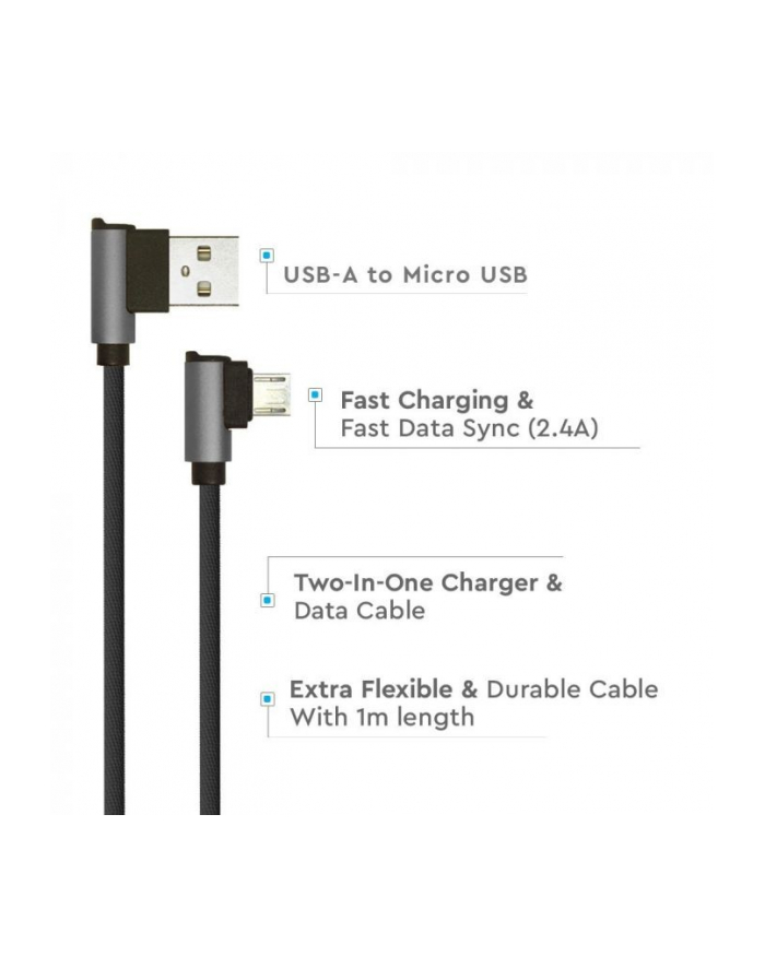 v-tac Kabel USB M - microUSB M 1M 2.4A główny