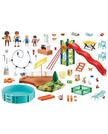 Playmobil pool party with slide - 70987
