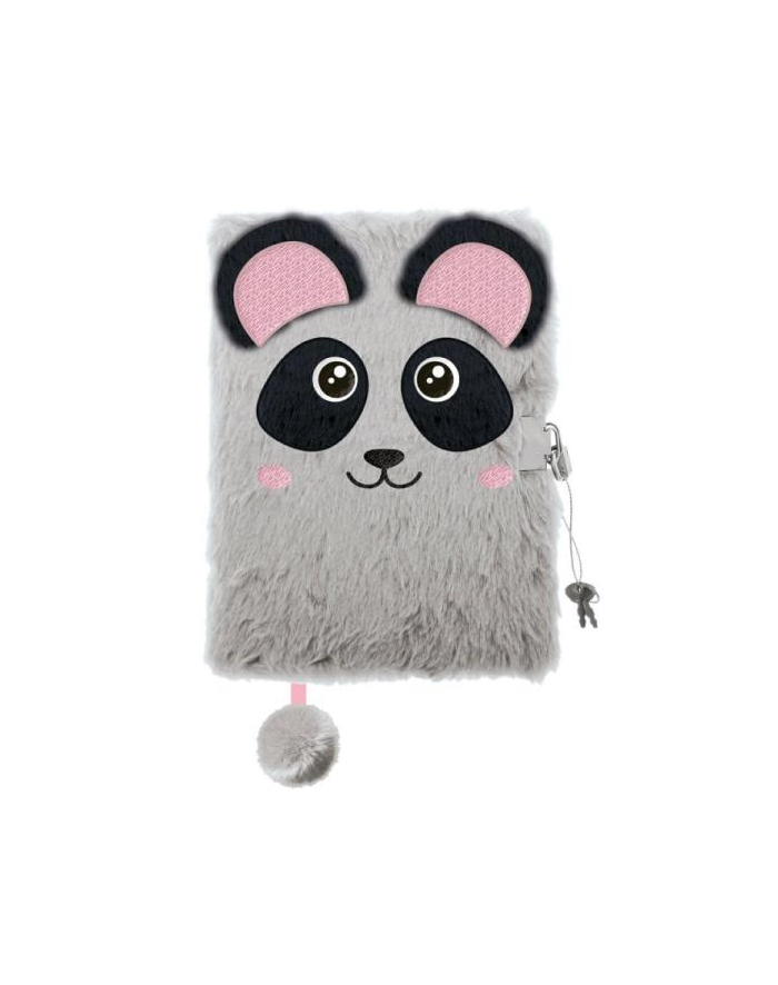 majewski Pamiętnik z kłódką 3D włochacz A5 96k Bambino Premium Panda główny