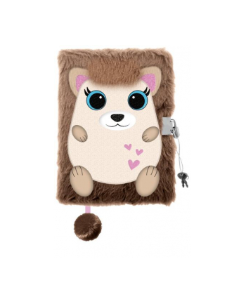majewski Pamiętnik z kłódką 3D włochacz A5 96k My Little Friend Cute hedgehog