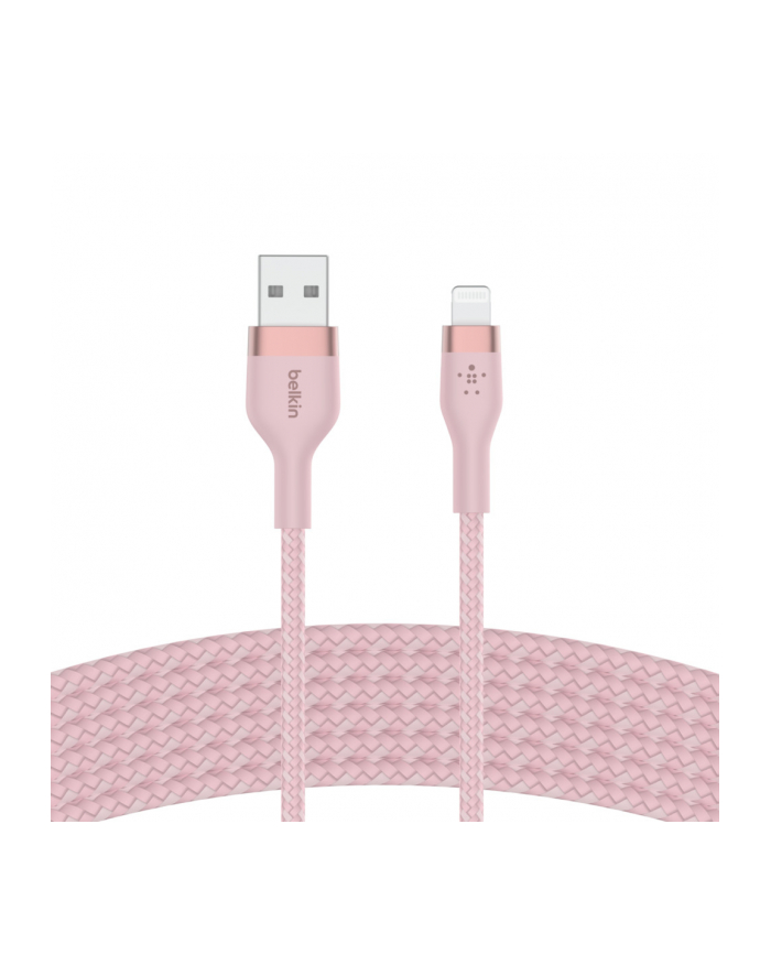belkin Kabel BoostCharge USB-A do Lightning silikonowy 3m, różowy główny