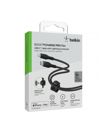 belkin Kabel BoostCharge USB-C/Lightning Silikonowy w oplocie 1m czarny