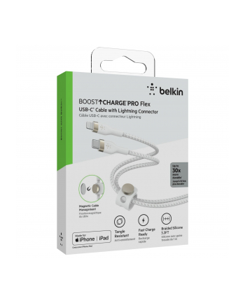 belkin Kabel BoostCharge USB-C/Lightning Silikonowy w oplocie 1m biały